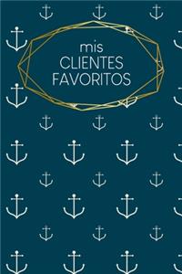 Mis clientes favoritos: cuaderno para rellenar - entrada de citas de clientes - resumen, To Do, información de clientes - 120 páginas - A5 - motivo: Ancla