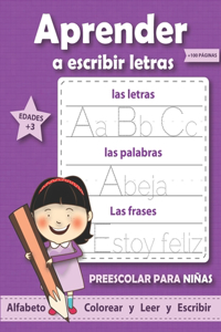 Aprender a escribir letras para NIÑAS