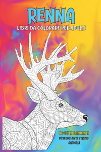 Libri da colorare per adulti - Disegni Anti stress Animali - Uccelli e Animali - Renna