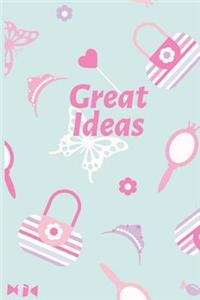 Great Ideas Pink Spiral Lined Notebook