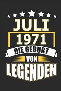 Juli 1971 Die Geburt von Legenden