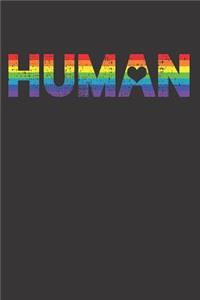 LGBT Rainbow Flag Human Notebook Journal
