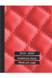 2019 - 2020 Academic diary week per page