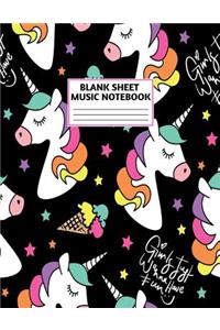 Blank Sheet Music Notebook