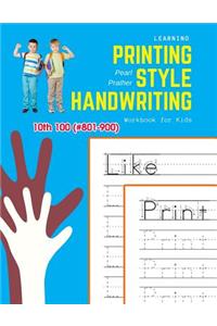 Learning Printing Style Handwriting Workbook for Kids