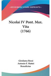 Nicolai IV Pont. Max. Vita (1766)