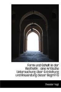 Form Und Gehalt in Der Aesthetik