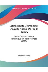 Lettre Inedite De Philothee O'Neddy Auteur De Feu Et Flamme