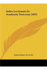 Index Lectionum in Academia Turicensi (1835)