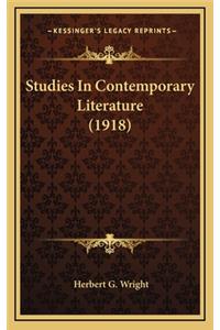 Studies in Contemporary Literature (1918)