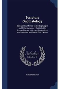 Scripture Onomatology