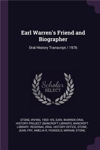 Earl Warren's Friend and Biographer: Oral History Transcript / 1976