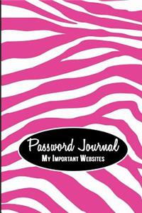 Password Journal: My Important Websites
