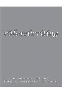 Handwriting Notebook - fourteen lines per page, 120 pages