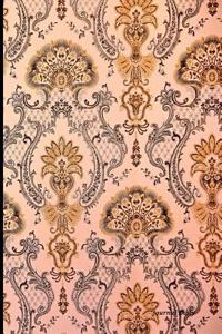 Journal Daily: Brown Classical Damask Design, Unique Stylish Lined Blank Journal Book, 6 X 9, 200 Pages, Daily Journal Notebook