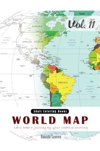 World Map Coloring Book for Stress Relief & Mind Relaxation, Stay Focus Therapy
