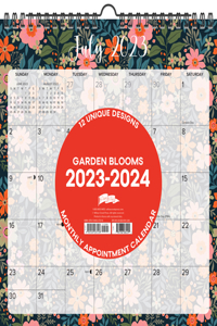 Garden Blooms 2023-24 Academic 12 X 12 Spiral Wall Calendar