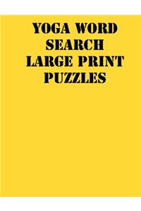 Yoga Word Search Large print puzzles