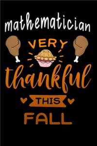 Mathematician very thankful this fall