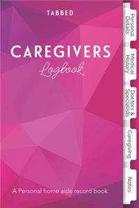 Tabbed Caregivers Logbook