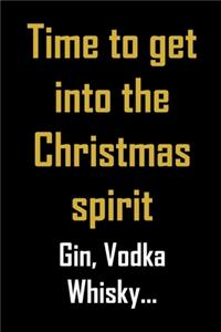 Time to get into the Christmas spirit. Gin, vodka, whisky...