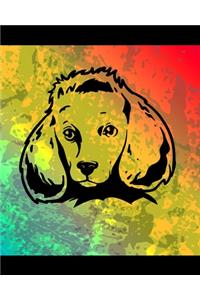 Poodle Color Burst Notebook