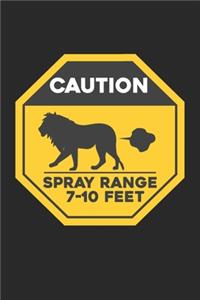 Caution Spray Range 7-10 Feet