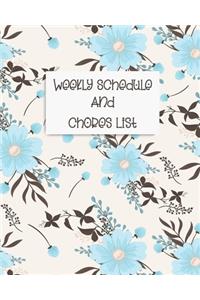 Weekly Schedule And Chores List
