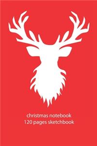 christmas notebook 120 pages sketchbook