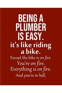 Being a Plumber is Easy. It's like riding a bike. Except the bike is on fire. You're on fire. Everything is on fire. And you're in hell.