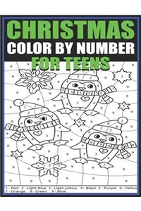 Christmas Color By Number For Teens