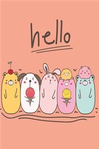 Notizbuch Hello