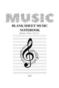 Blank Sheet Music Notebook