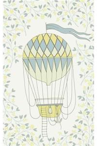 Lemon Hot Air Balloon & Basket - Lined Notebook with Margins - 5x8