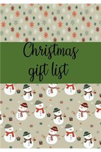 Christmas Gift List