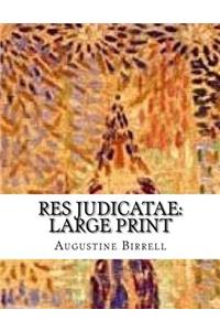 Res Judicatae
