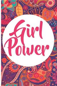 Girl Power: Blank Lined Notebook Journal Diary Composition Notepad 120 Pages 6x9