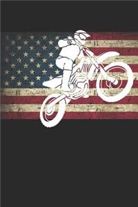 Patriotic Dirt Bike Notebook Journal