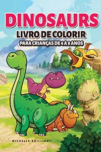 Dinosaurs Livro de colorir para crianças de 4 a 8 anos