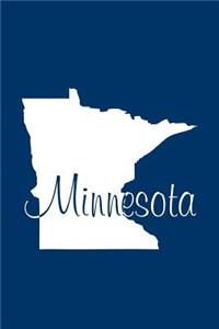 Minnesota - Navy Blue Lined Notebook with Margins