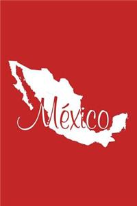 Mexico - Red Lined Notebook with Margins