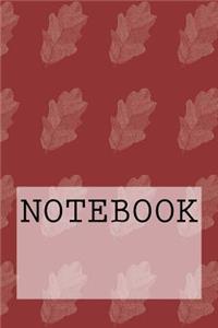 Notebook: Leaf in Berry Pink, Rydal Water, Lake District. Dotted (6 X 9): Dotted Paper Notebook