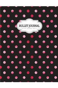 Bullet Journal: Pink Polka Dots: Black and Pink, Dots Watercolor, Notebook, Colorful Notebook, Inspiration Gift for Girls, Bullet Journal and Sketch Book, Composition Book, Journal, 8.5 X 11 Inch 110 Page, Wide Ruled