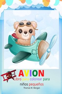 Avion Libro para colorear para niños pequeños