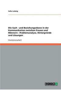 Sach - und Beziehungsebene in der Kommunikation zwischen Frauen und Männern - Problemanalyse, Hintergründe und Lösungen