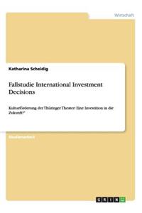 Fallstudie International Investment Decisions