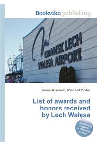 List of Awards and Honors Received by Lech Wa Sa