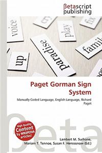Paget Gorman Sign System