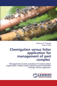 Chemigation versus foliar application for management of pest complex
