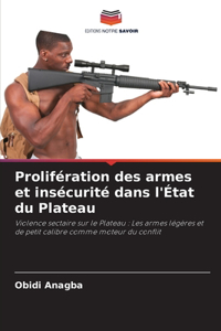 Prolifération des armes et insécurité dans l'État du Plateau